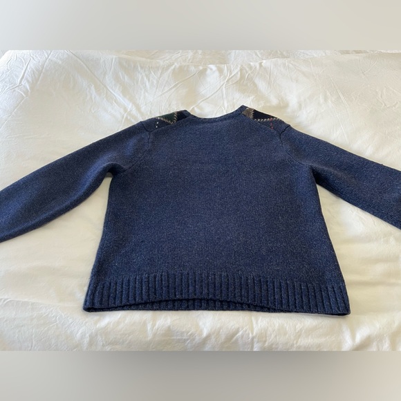 Brooks Brothers | Mens Large | Multicolor Argyle Merino Wool Cable Knit SWEATER - Picture 9 of 10